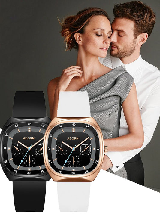 Multifunctional fashionable square women's watch