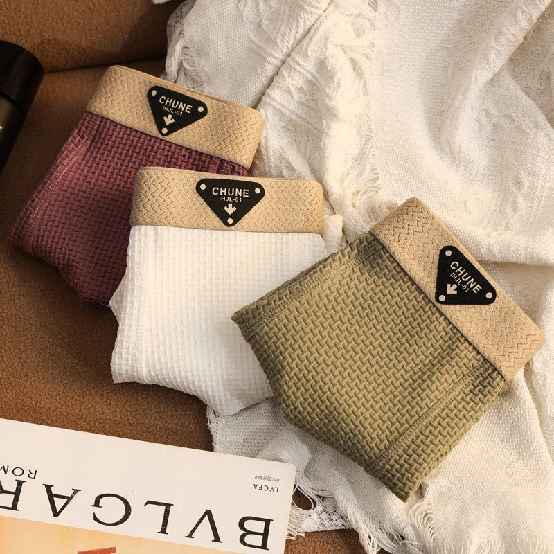 zd354-Solid color breathable and comfortable men's underwear