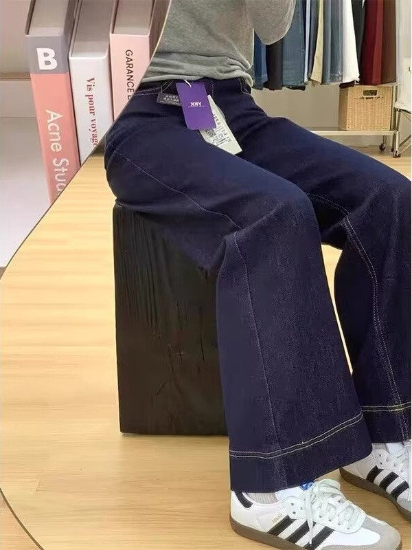 Women's loose wide-leg jeans