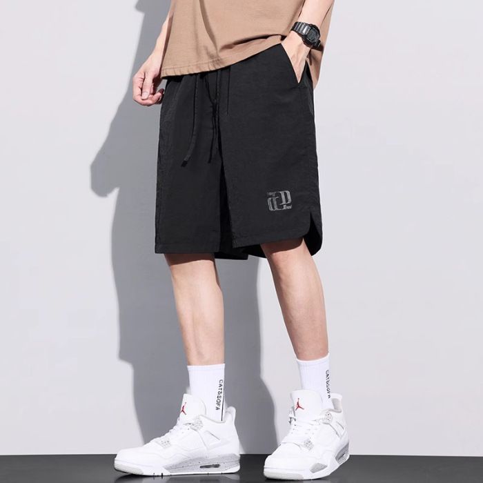 zd357-Men's summer ice silk thin casual shorts