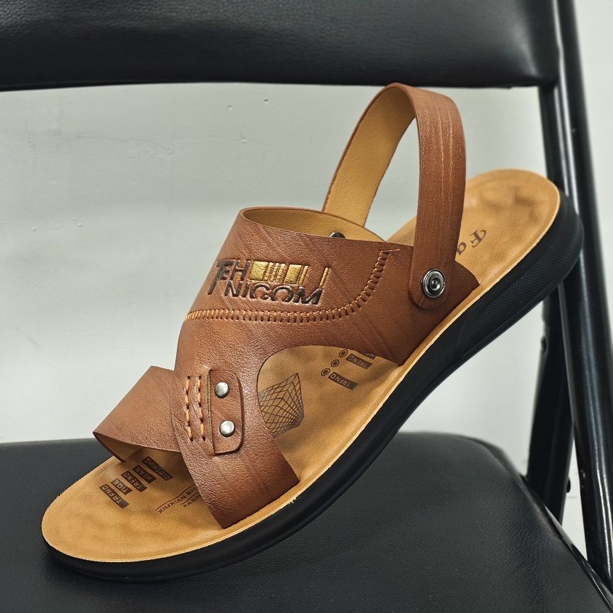 Men's summer breathable leather sandals
