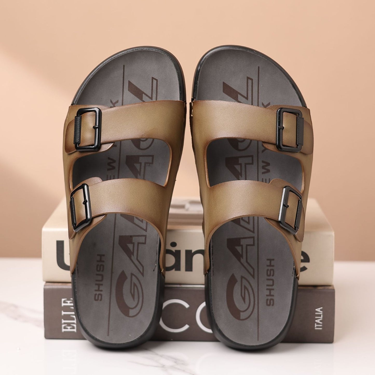Men's summer breathable leather sandals