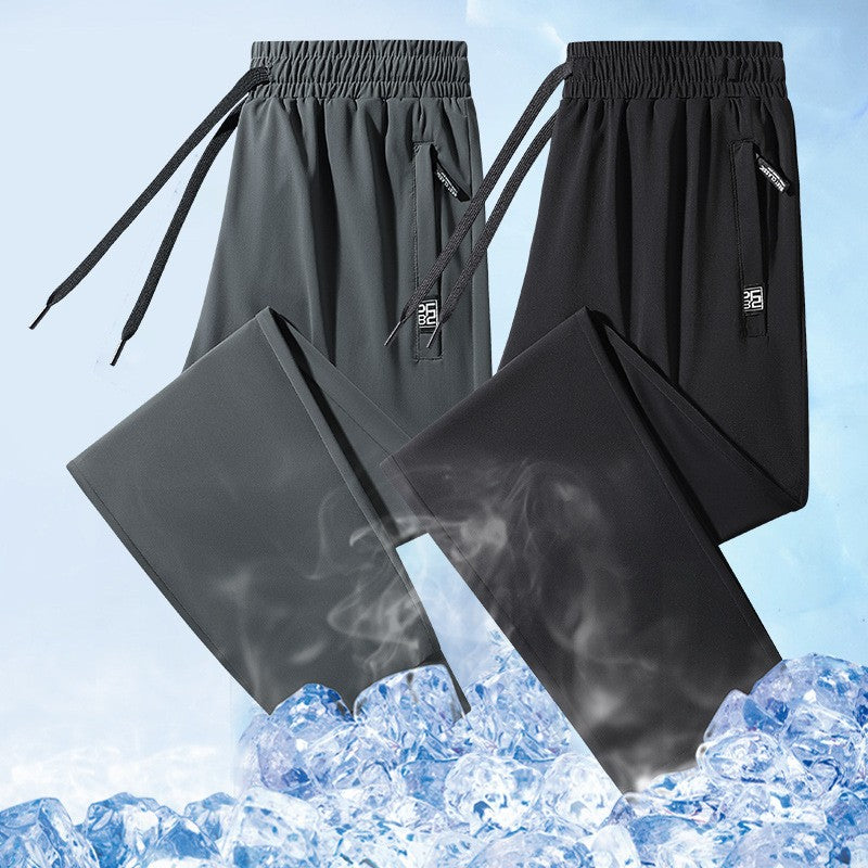 Men's summer quick-drying sports casual ice silk pants