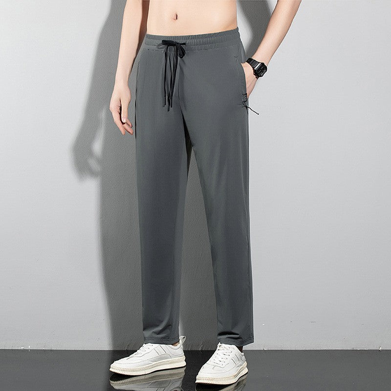 Men's summer quick-drying sports casual ice silk pants
