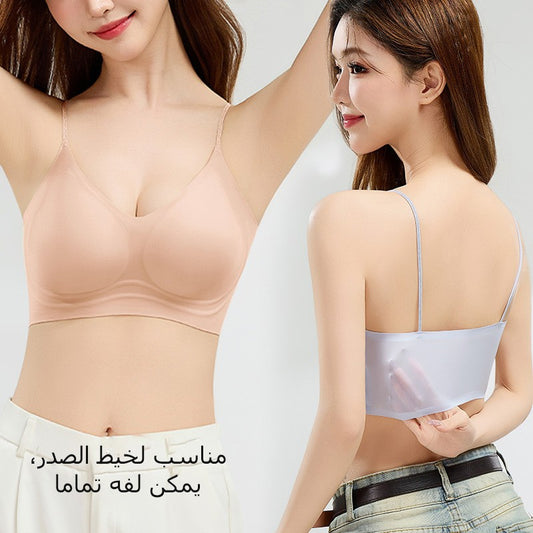 Ice silk seamless bra for women