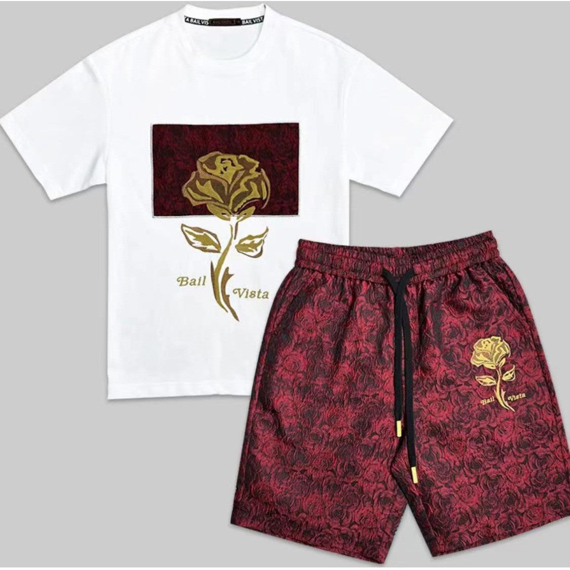 Men's short-sleeved T-shirt shorts casual suit