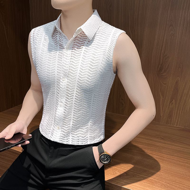 luu404-Summer Men's Casual Hollow Sleeveless Shirt