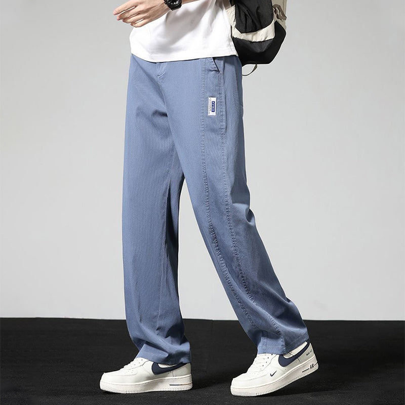 Men's summer thin straight stretch casual trousers