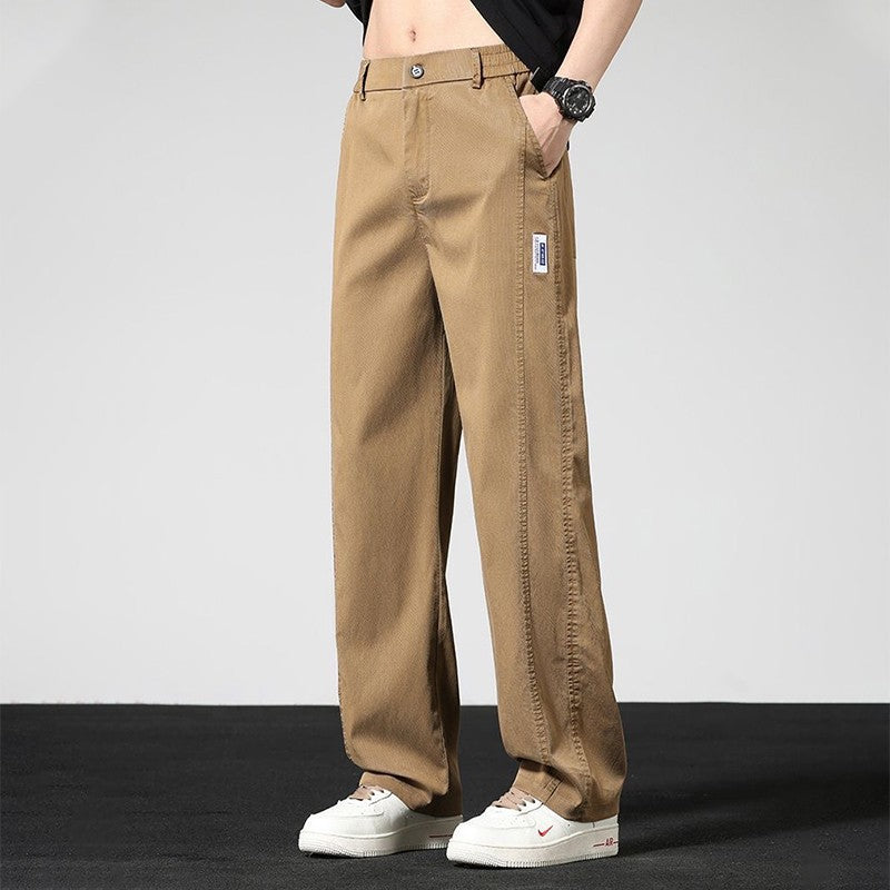 Men's summer thin straight stretch casual trousers