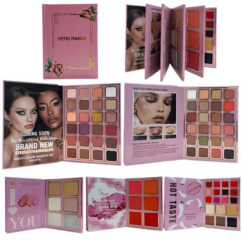 ht278-78-color pearlescent matte highlighter multifunctional makeup palette