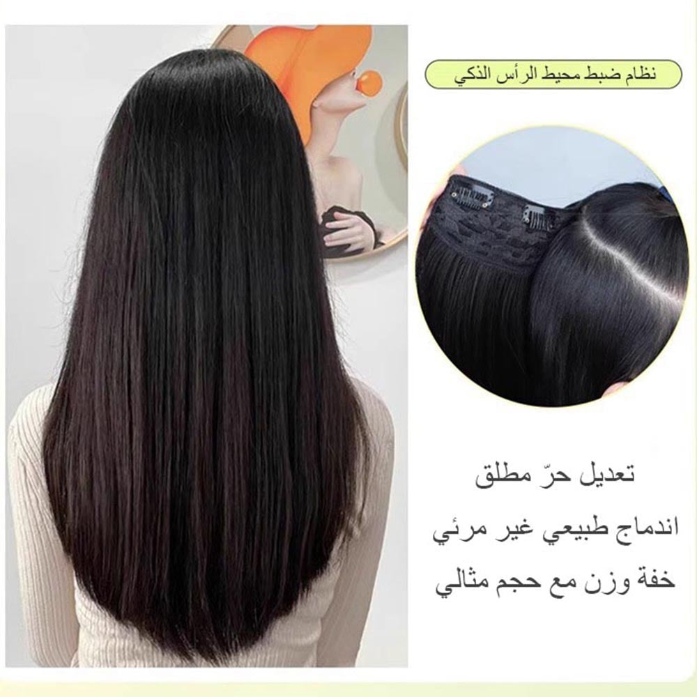 ht285-Women's one piece straight curly hair piece invisible and traceless