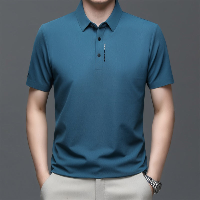 Men's Summer Printed Thin Business Polo Shirt