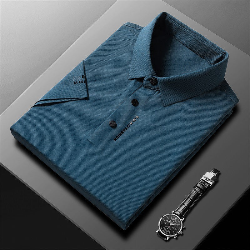 Men's Summer Printed Thin Business Polo Shirt