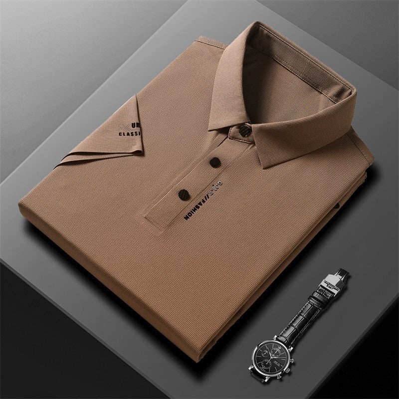 Men's Summer Printed Thin Business Polo Shirt