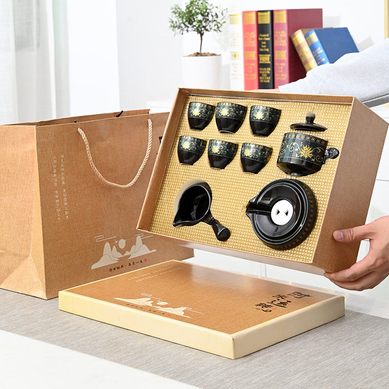 lsp16-Creative full flower graphite automatic tea set