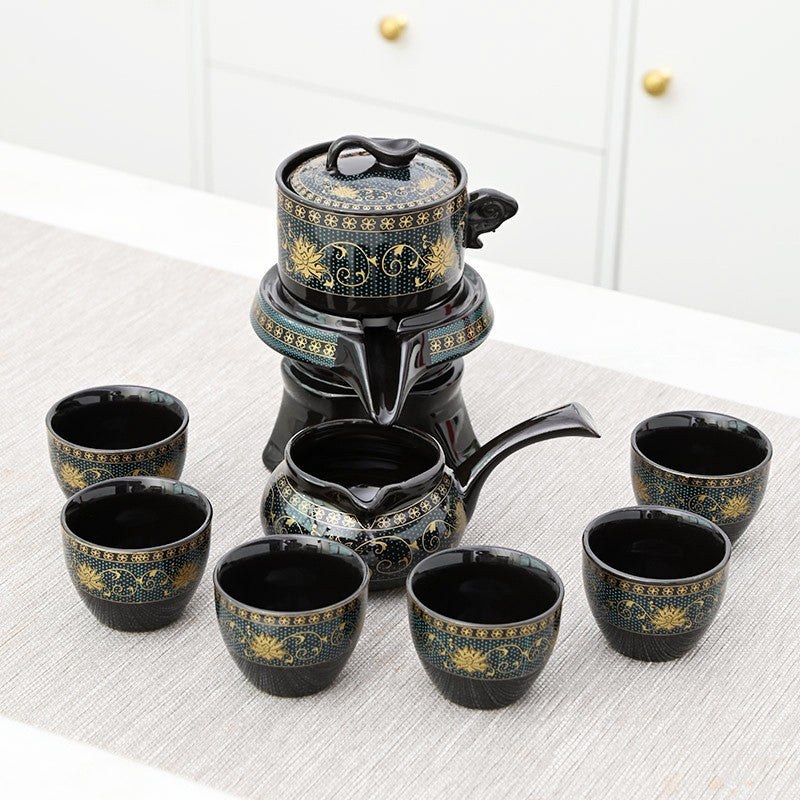 lsp16-Creative full flower graphite automatic tea set