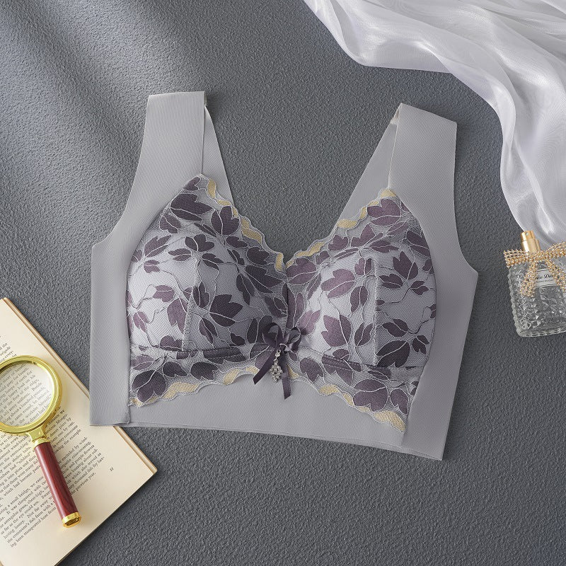 Lace seamless tank top bra