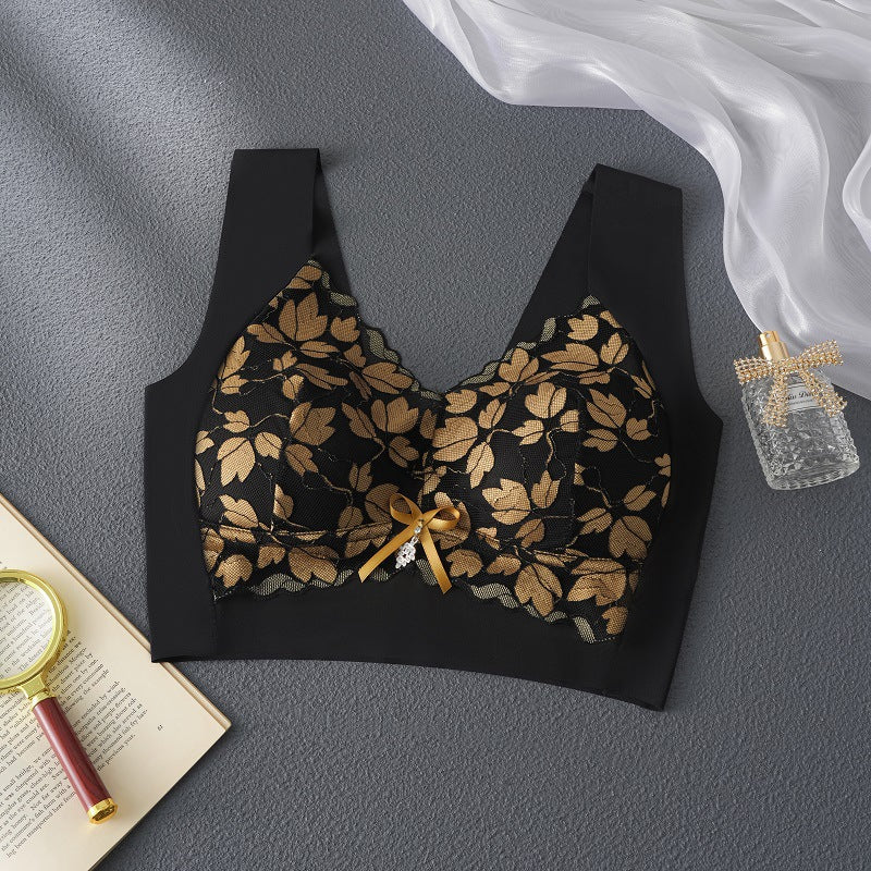 Lace seamless tank top bra